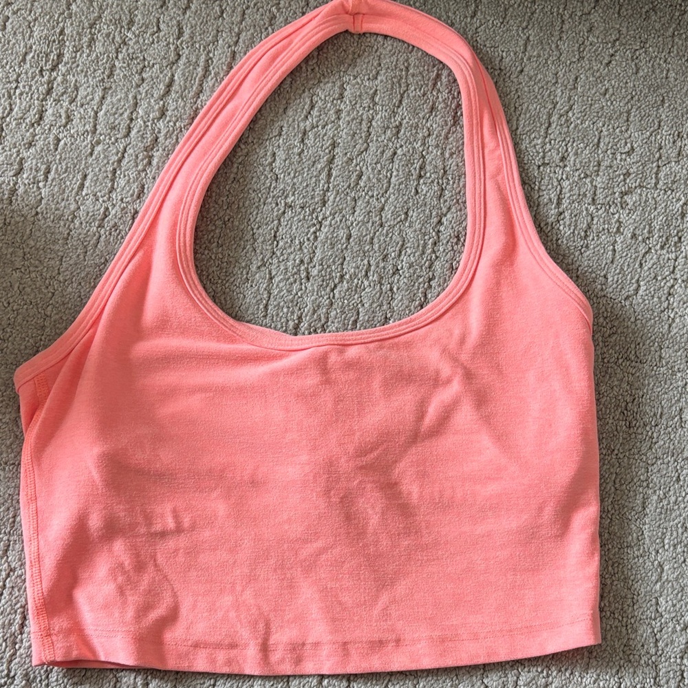 Beyond Yoga Coral Halter Crop Top Size XS